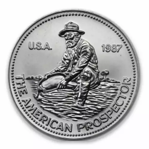 1987 1oz Prospector Silver Round (3)